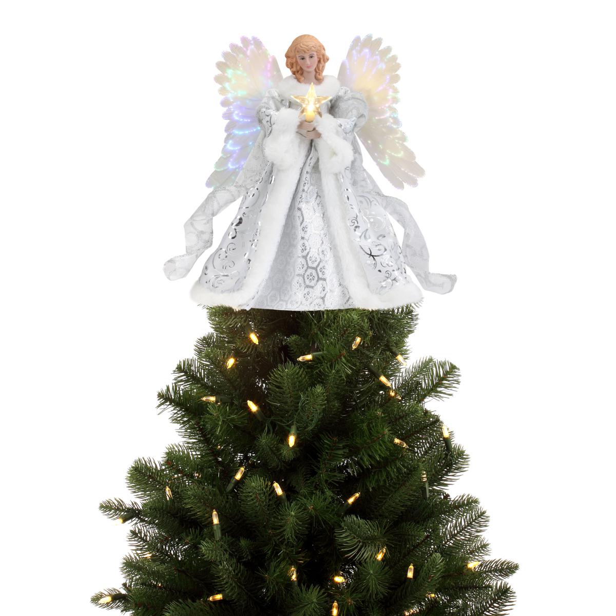 Mr. Christmas 12 Fiber Optic Angel Tree Topper - White - 21770926