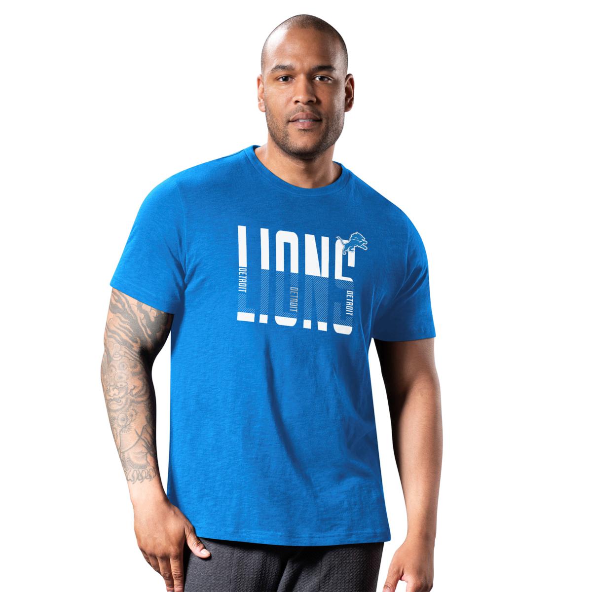 DETROIT LIONS Short Sleeve Cotton T- Shirt Gift Men All Size S to 3XL