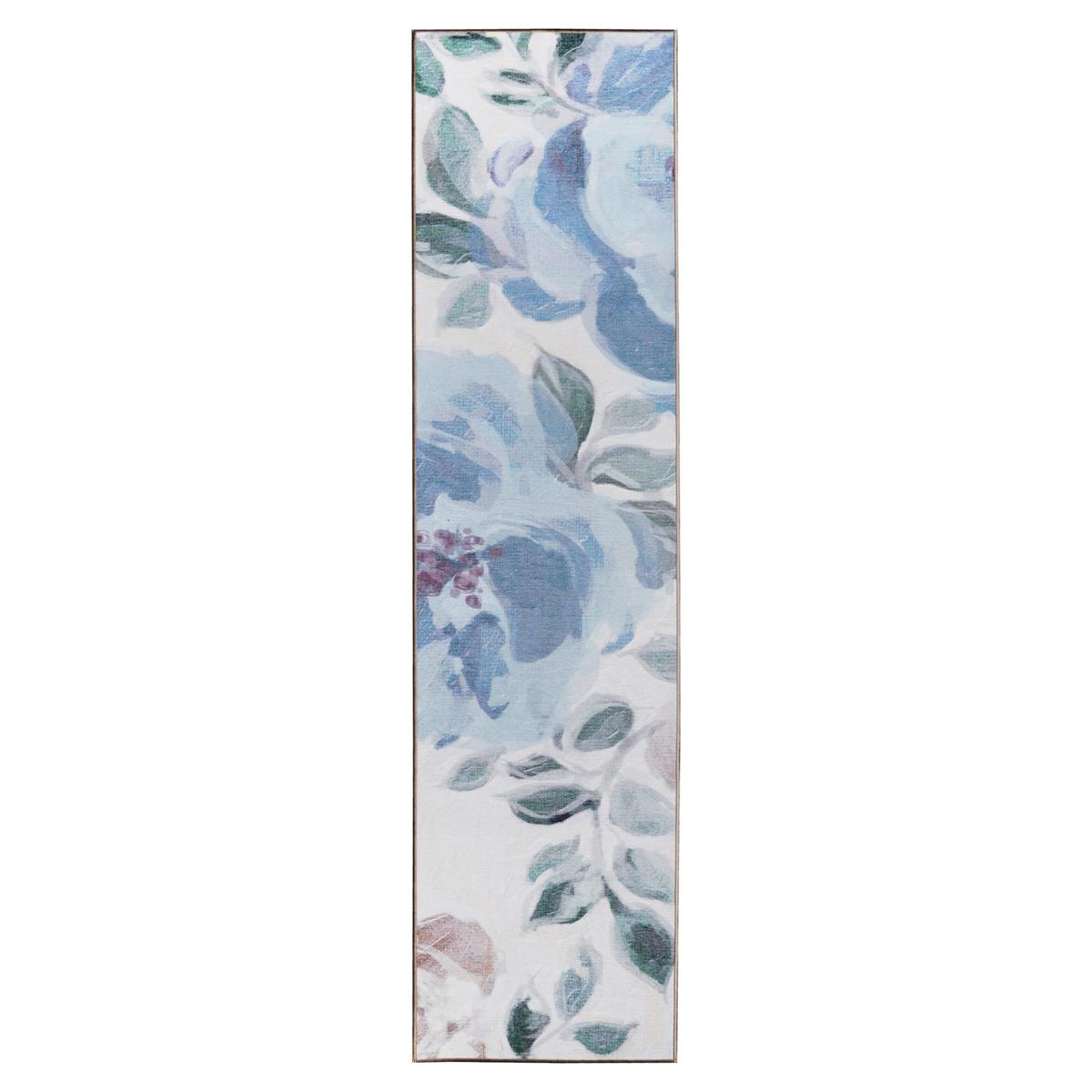 My Magic Carpet Sasha Floral Cream Blue Washable Area Rug 3'x5