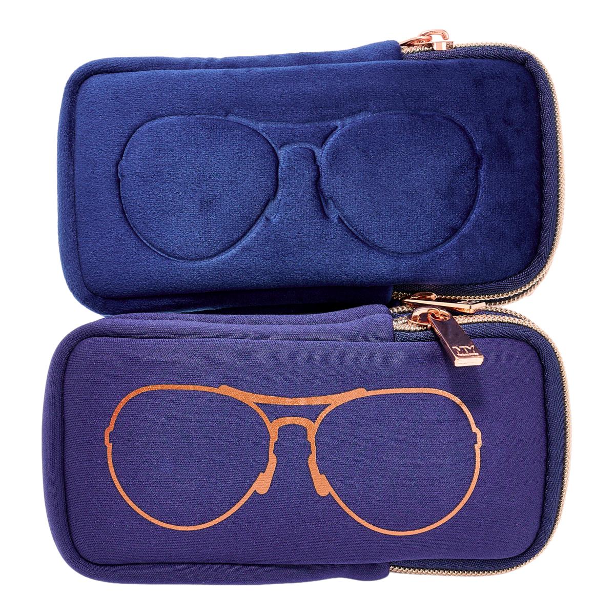 My Tag Alongs Set of 2 Travel Eyeglass Cases with Carabiner