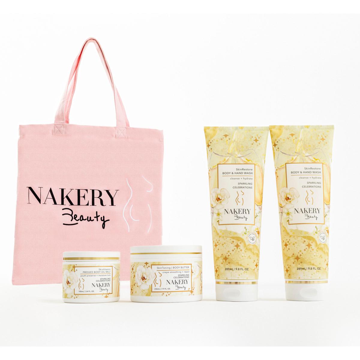 Nakery Beauty Smooth + Restore Skin Renewal 4-pc Set w/Bag - Sparkling