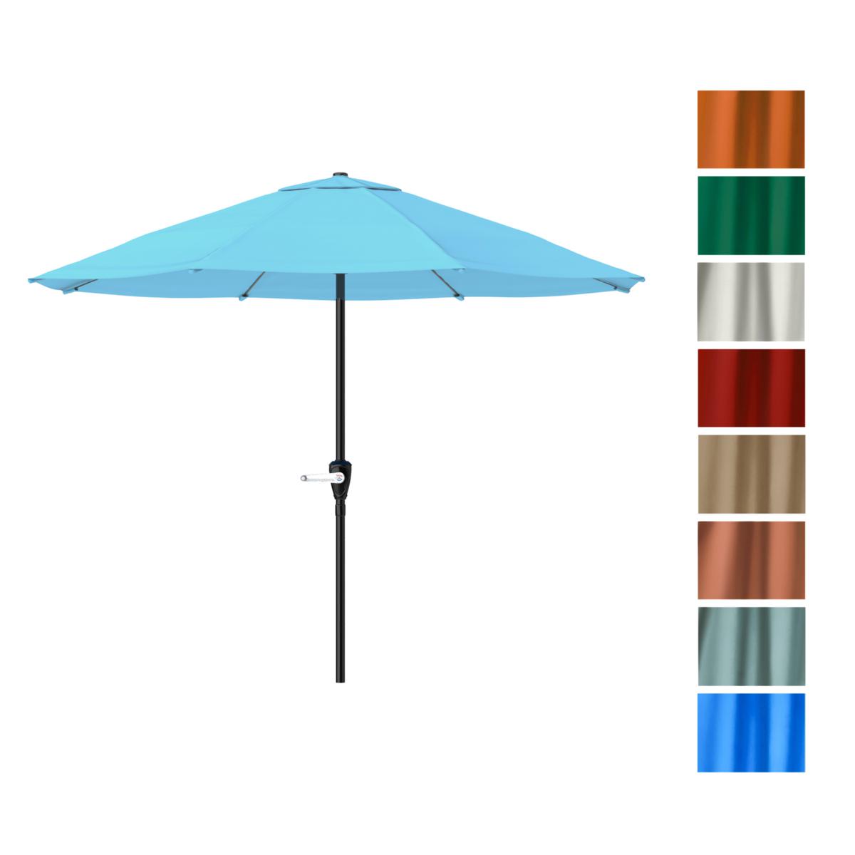 9 blue patio umbrella white pole Classic Market with Aluminum Pole, 9' dia This traditional 9 foot California Umbrella market style is a top seller and offers the residential owner a beautiful market design without taking over their space Pacific Blue & White Striped