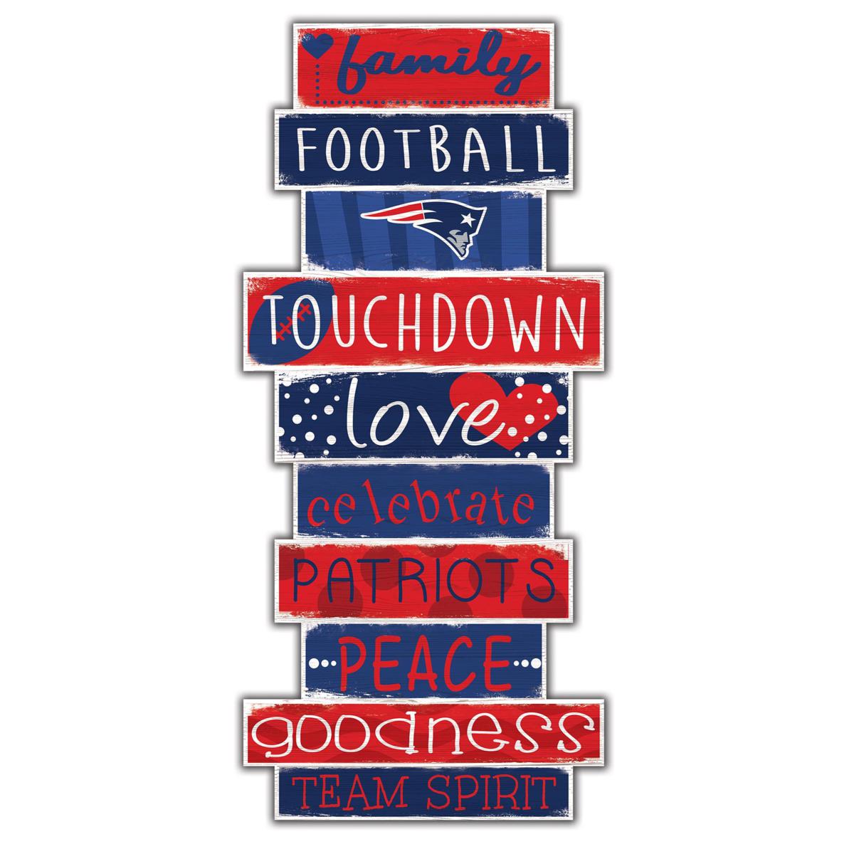 NFL Round Distressed Sign: New England Patriots