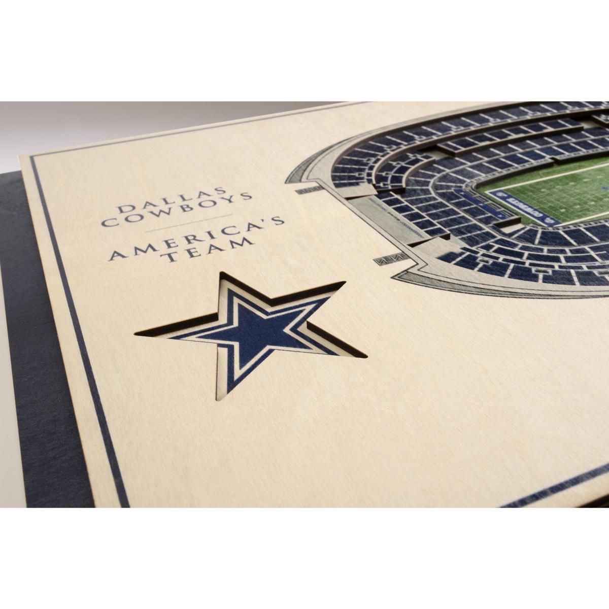 Dallas Cowboys Art Deco Stadium Silver Coin Photo Mint