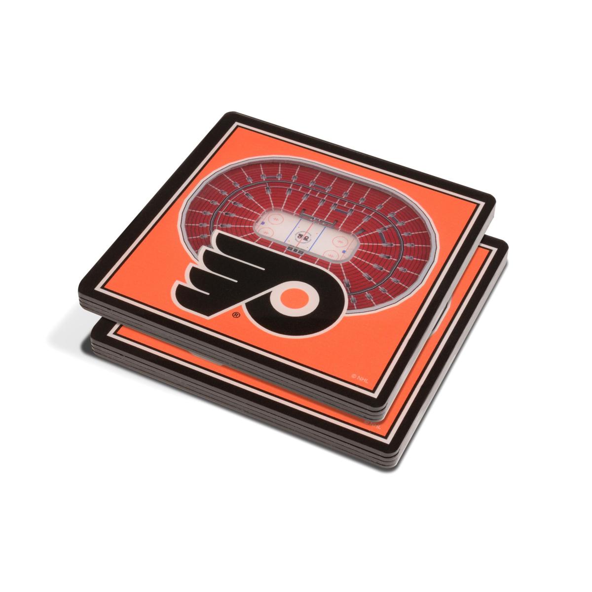 NHL Philadelphia Flyers 3-D Stadium Views Coaster Set