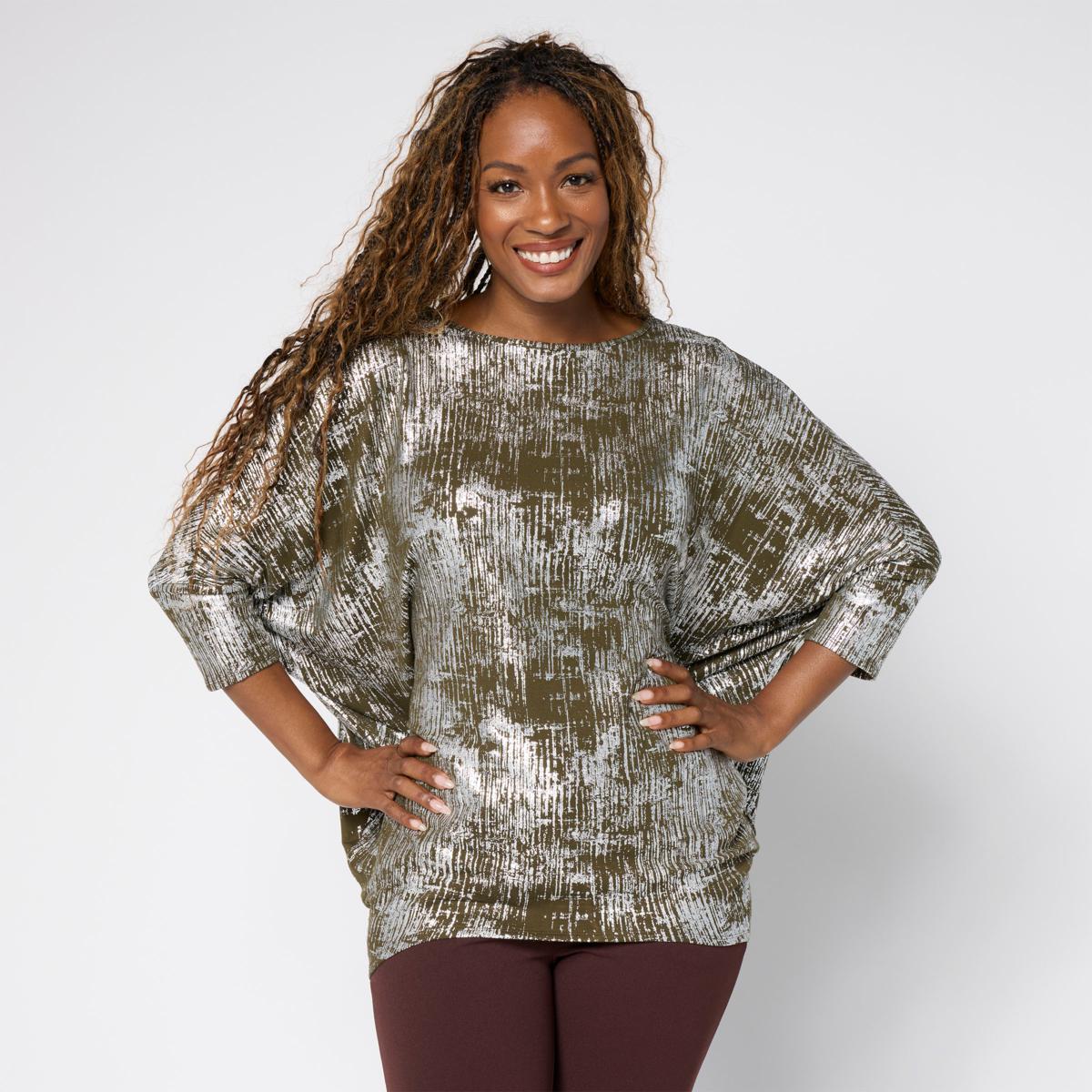 ★neann★ FOIL PRINT BABY TUNIC TOP FOIL PRINT BABY TUNIC TOP