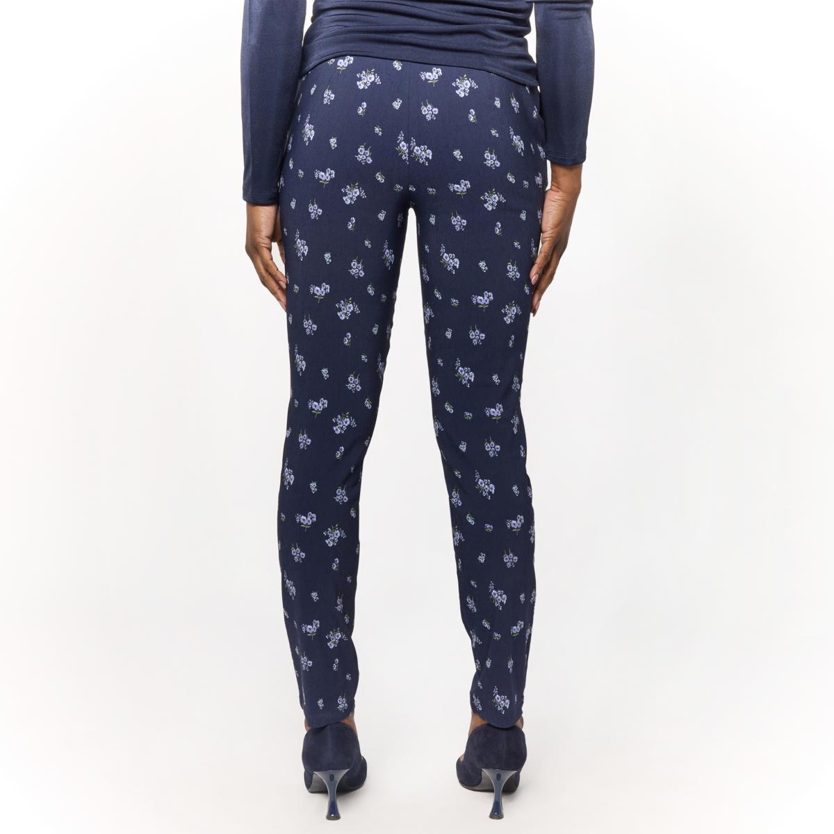 Nina Leonard Millennium Knit Narrow Leg Pull-On Pant | HSN