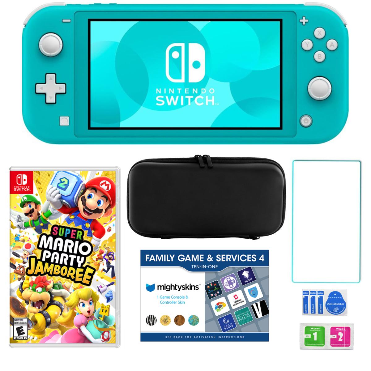 Nintendo Switch Lite shops in Turquoise 4 game bundle