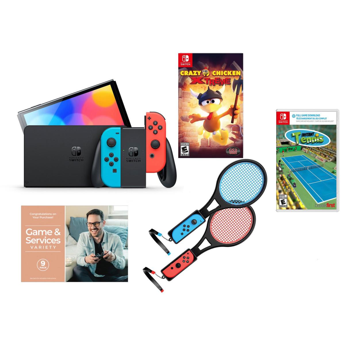 Nintendo Switch OLED in White with Accessory Kit and Voucher