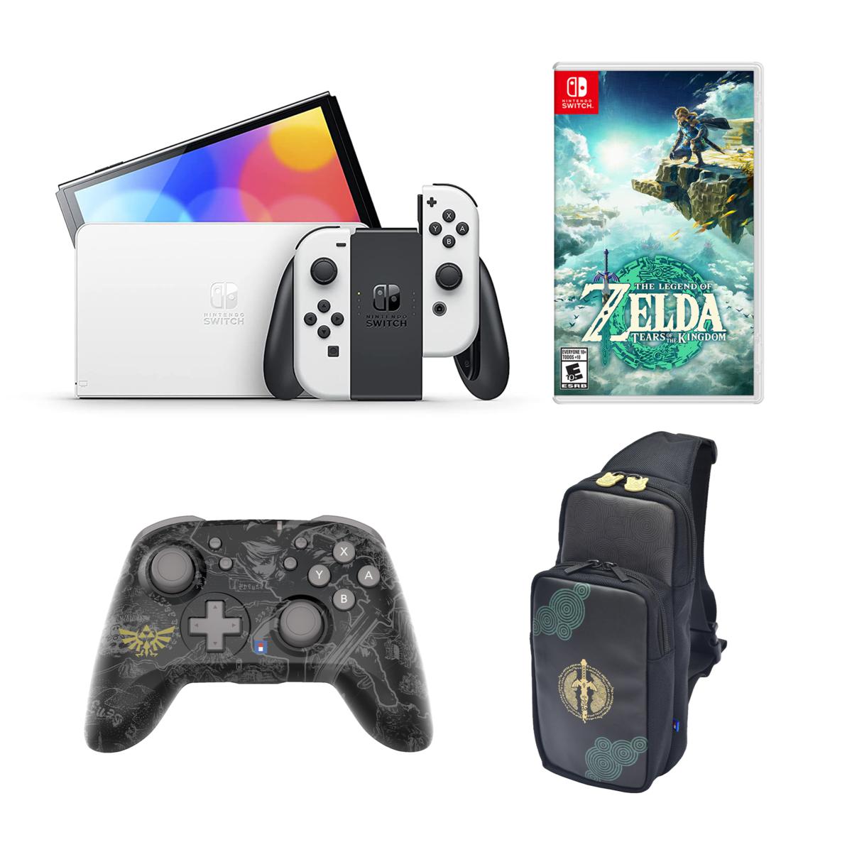 Nintendo Switch - Console OLED Model - White and Carrying Case and Screen  Protector (OLED) [Bundle] : : Video Games