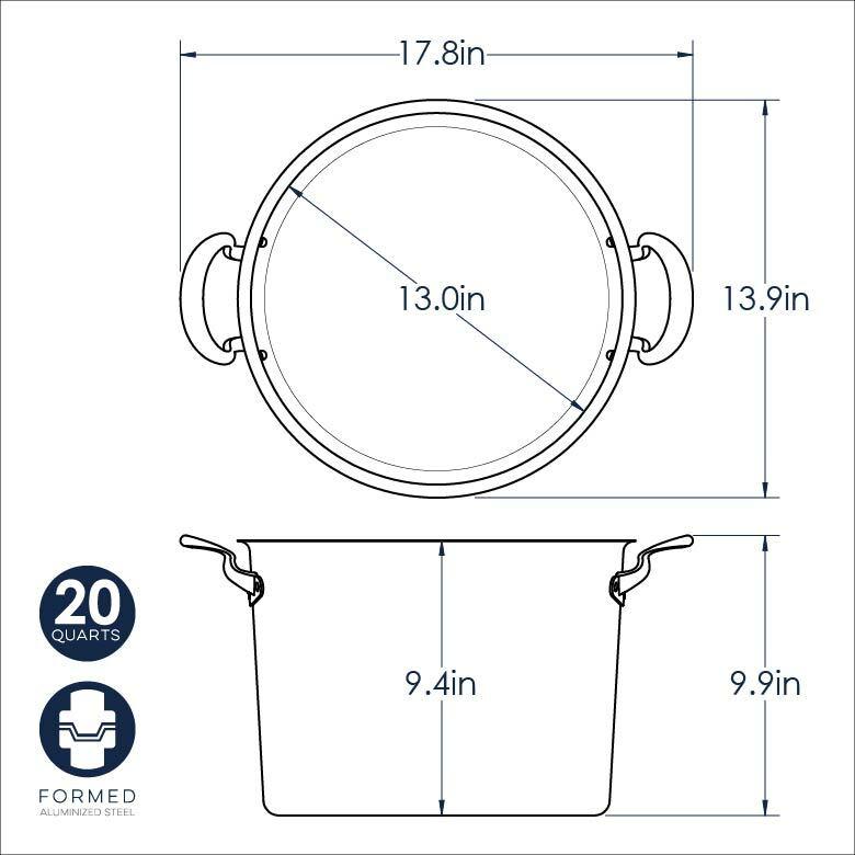 LEUGWAKN Stockpots with Lid-8 Quart Stainless Steel Stock pot-Soup  Pot-Induction Pot-Cookware Pot -Cooking Pot-Crock Pot