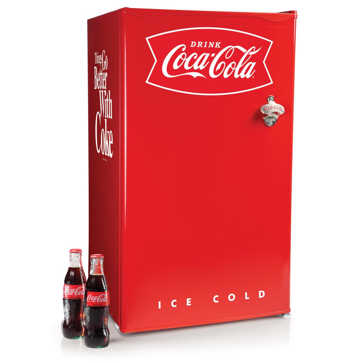Nostalgia Coca-Cola 3.2 Cu. Ft. Refrigerator with Freezer Nostalgia Coca-Cola 3.2 Cu. Ft. Refrigerator with Freezer