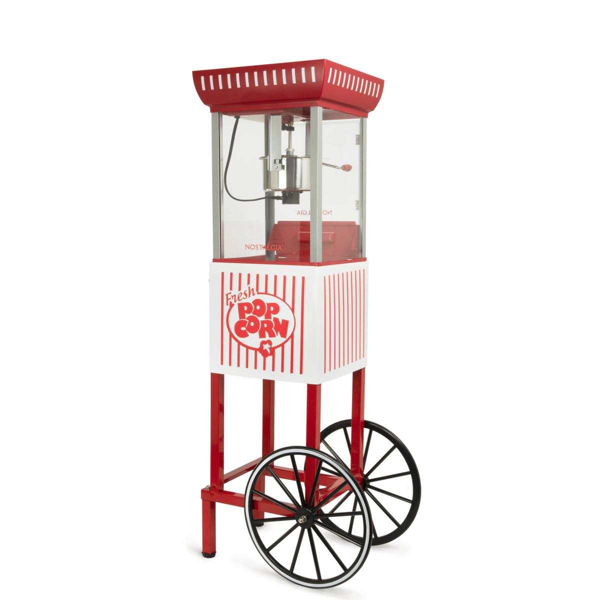 Nostalgia NKPCRT25RD Vintage 2.5-Ounce Popcorn Cart, 45" Tall