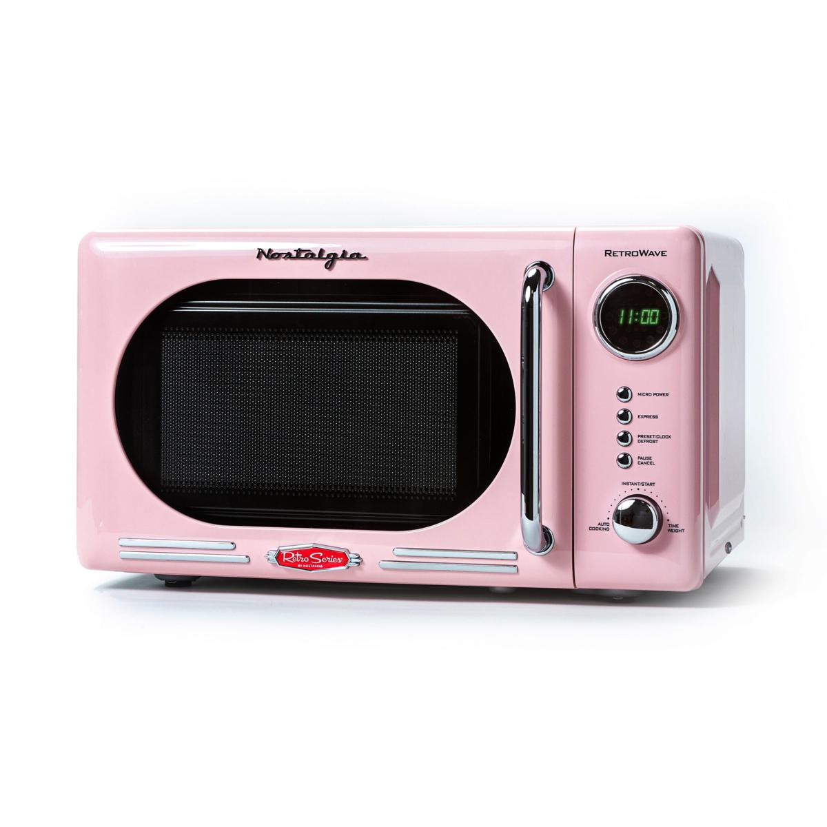Nostalgia NRMO7PK6A Retro 0.7 CuFt 700-Watt Countertop Microwave, Pink -  20512956 | HSN