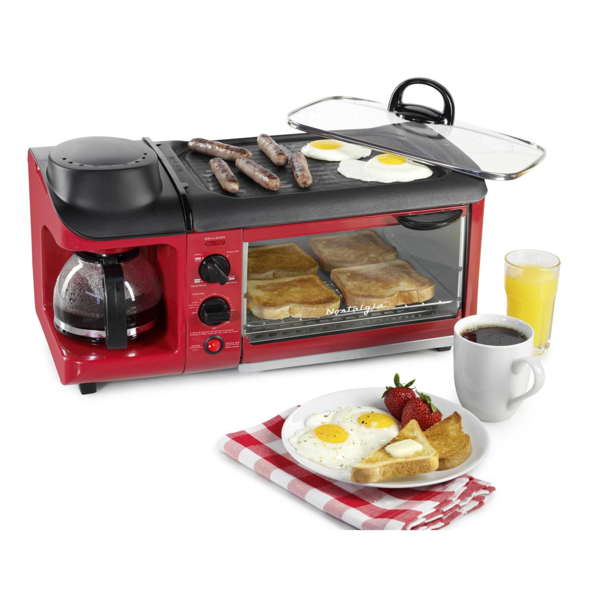 Us Plug 3-in-1 Breakfast Machine Station Toaster Bread Machine