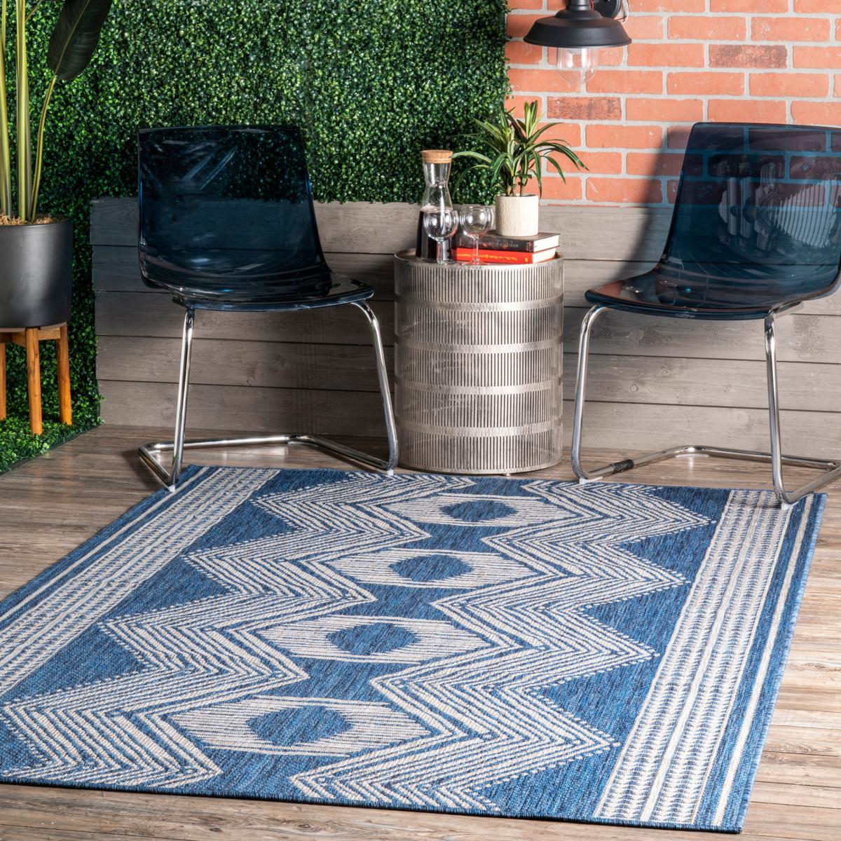 nuLOOM Serna Outdoor Area Rug, 6' 3 x 9