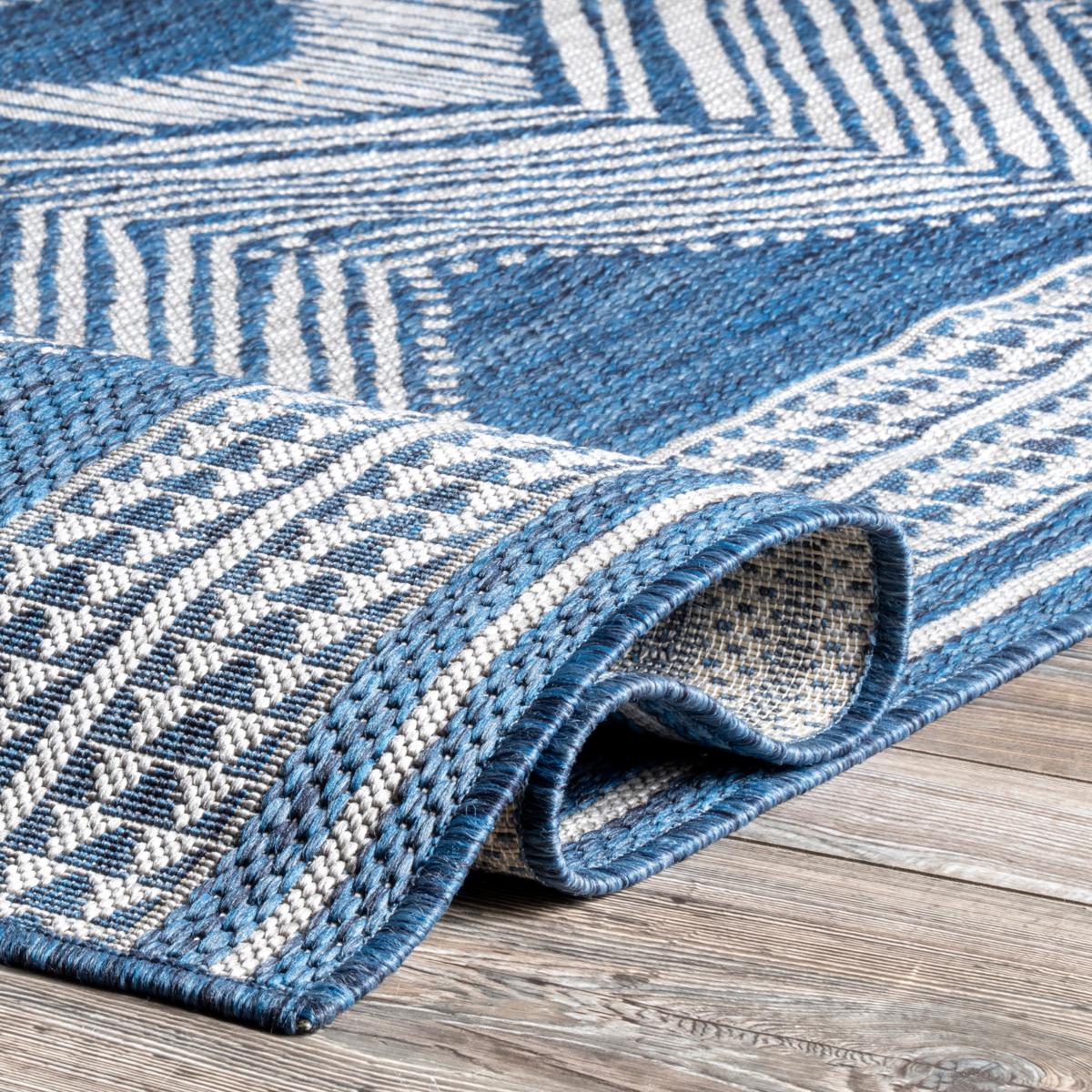 nuLOOM Kena Tropical Machine Washable Indoor/Outdoor Multicolor 6 ft. x 9 ft. Coastal Area Rug