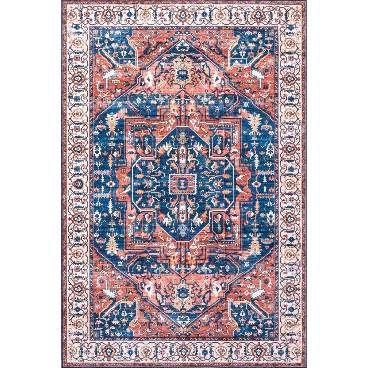 nuLOOM Brielle Machine Washable Vintage Medallion 8' x 10' Area Rug