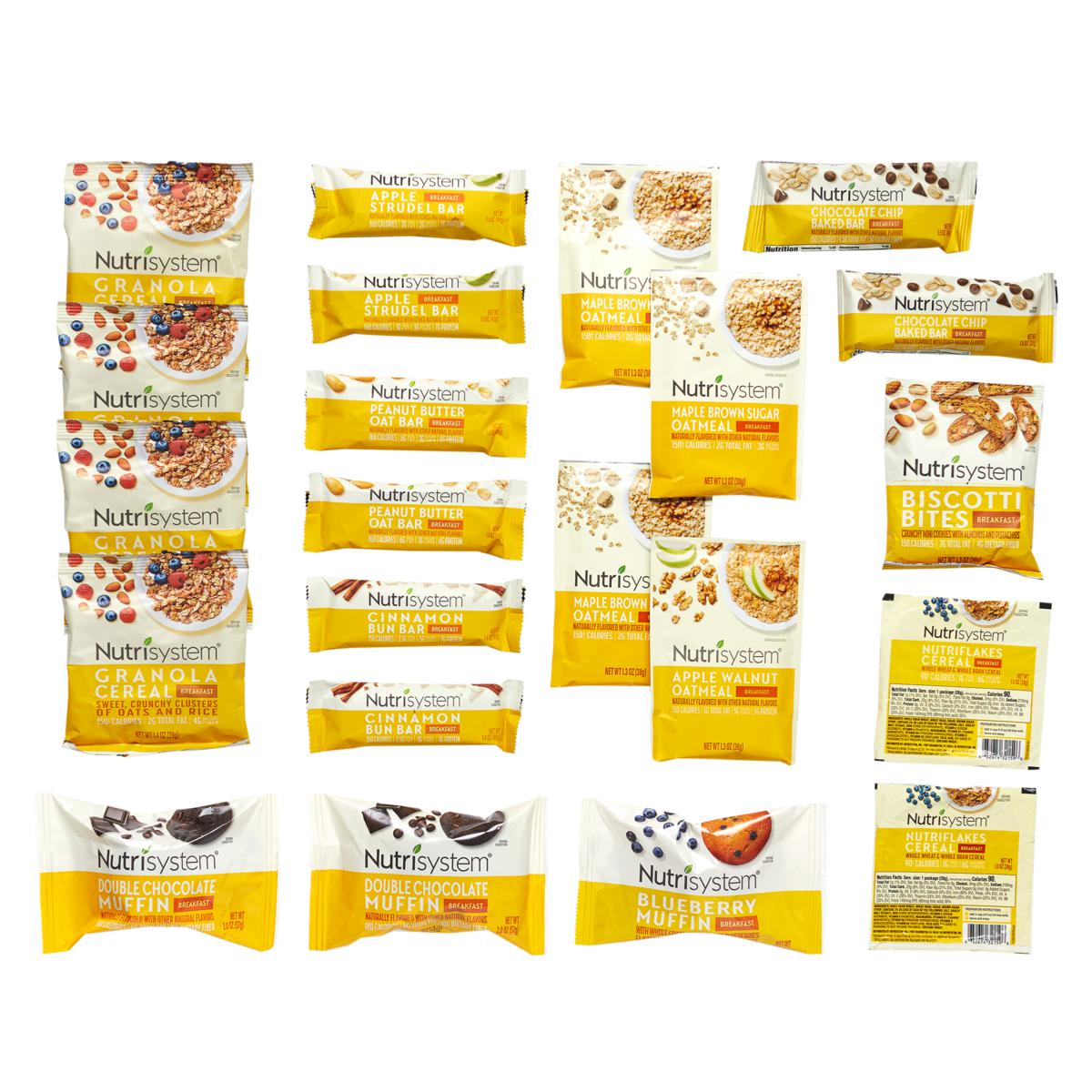 Nutrisystem Meal Replacement Bundle, Bars & Shakes, Chocolate and Peanut  Butter Flavor, 34 Servings