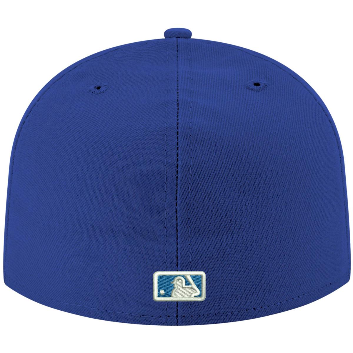 Officially Licensed Fanatics MLB Men's Blue Jays White Logo Fitted