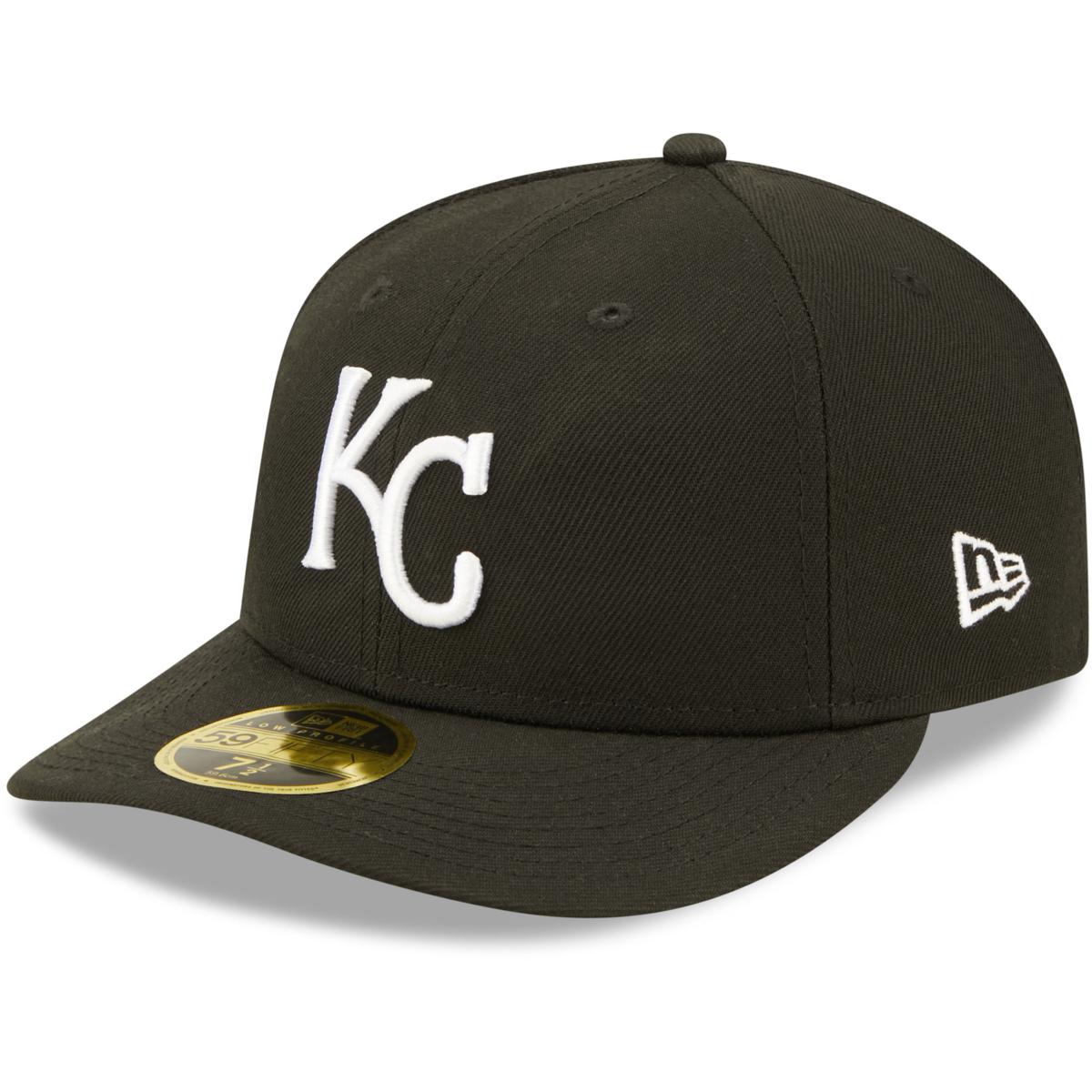 New Era Officially Licensed Fanatics MLB Men's Royals Black & White Fitted Hat