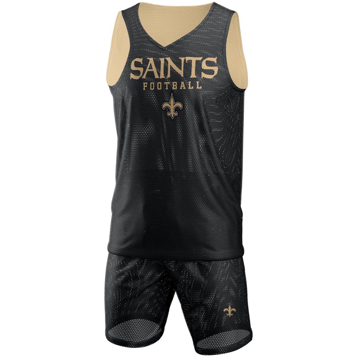 New Orleans Saints Fanatics Branded Jersey Tackle V-Neck T-Shirt - Black