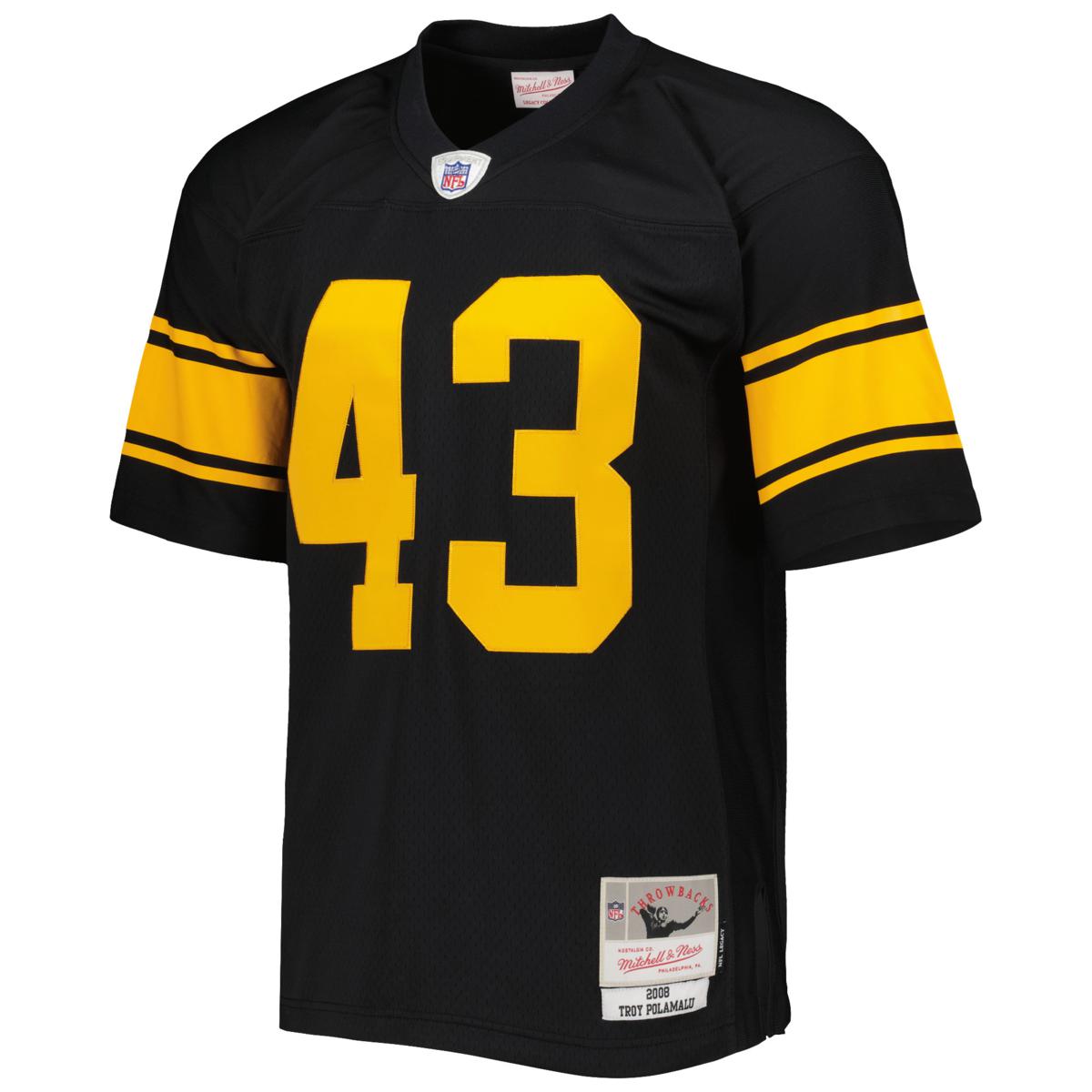 Mitchell And Ness NFL Legacy Jersey Steelers Polamalu Black Yellow (Me