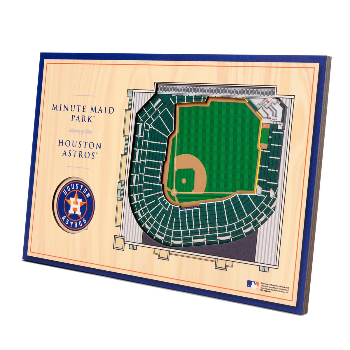 Officially Licensed MLB Logo Series Desk Pad - Houston Astros