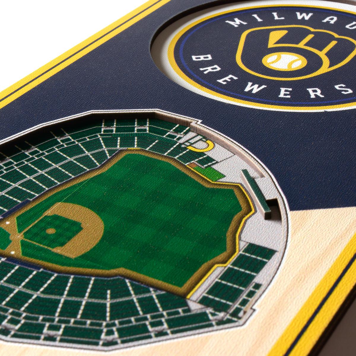 MLB Milwaukee Brewers 6x19 Stadium 3D View Banner