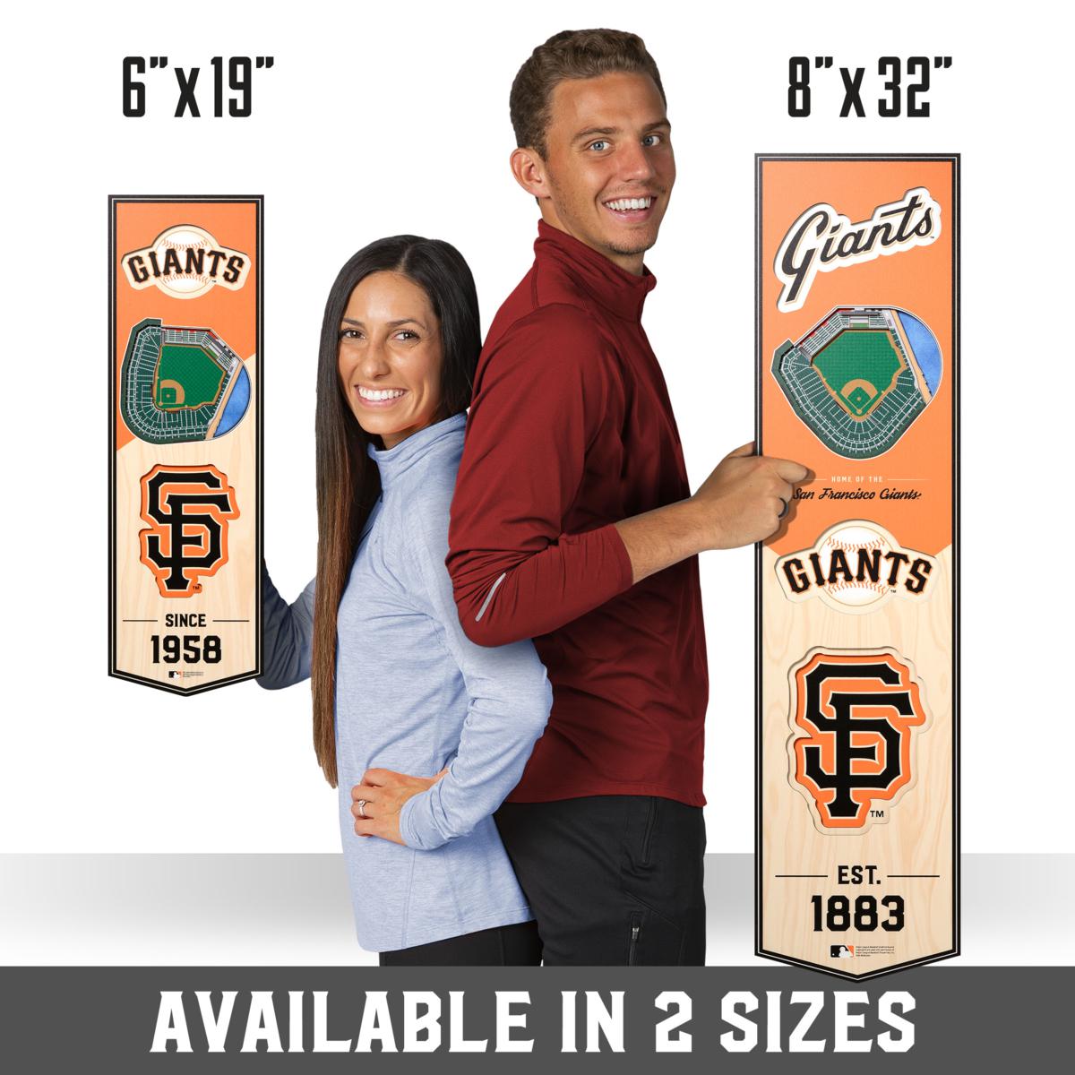 MLB San Francisco Giants 6x19 Stadium 3D View Banner