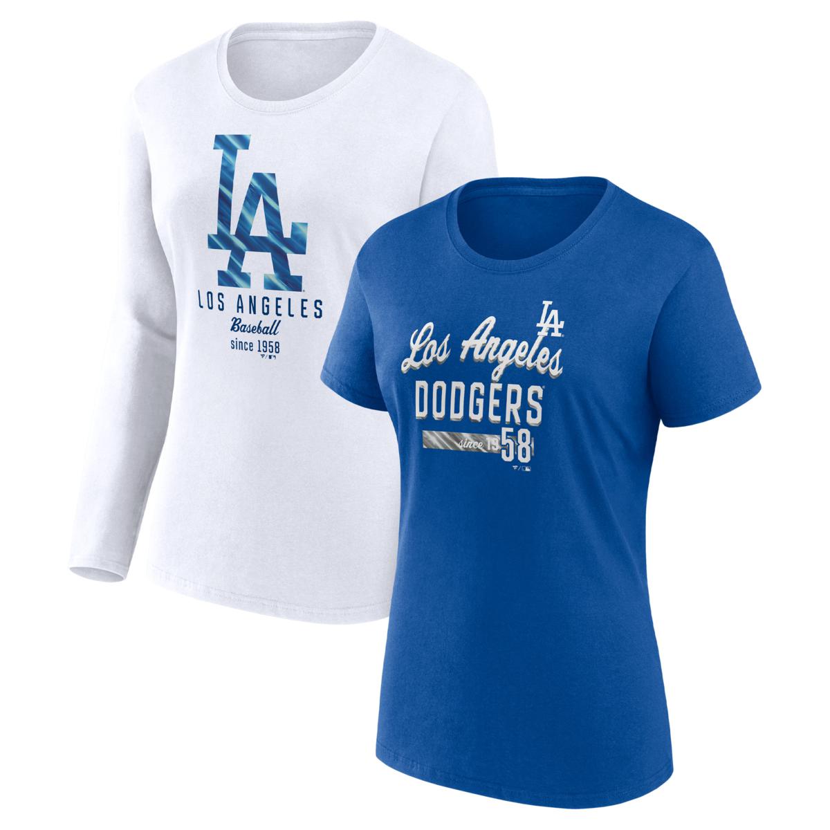 Officially Licensed MLB Dodgers Women's Fanatics TShirt Set / Royal