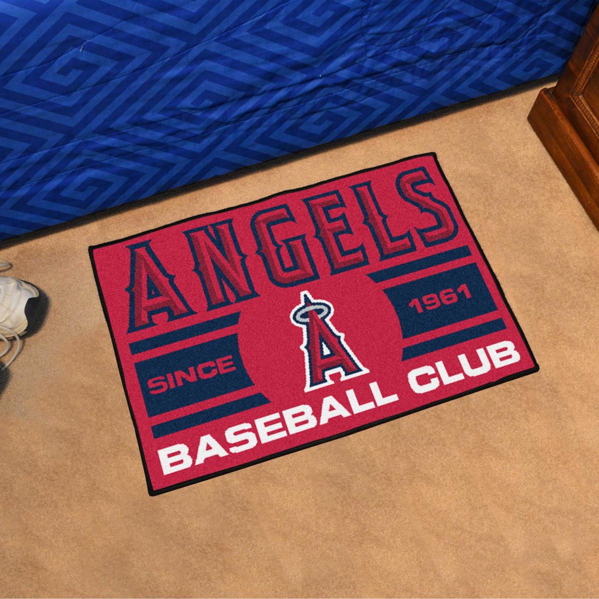 Officially Licensed MLB Los Angeles Angels Uniform Mat 19 x 30