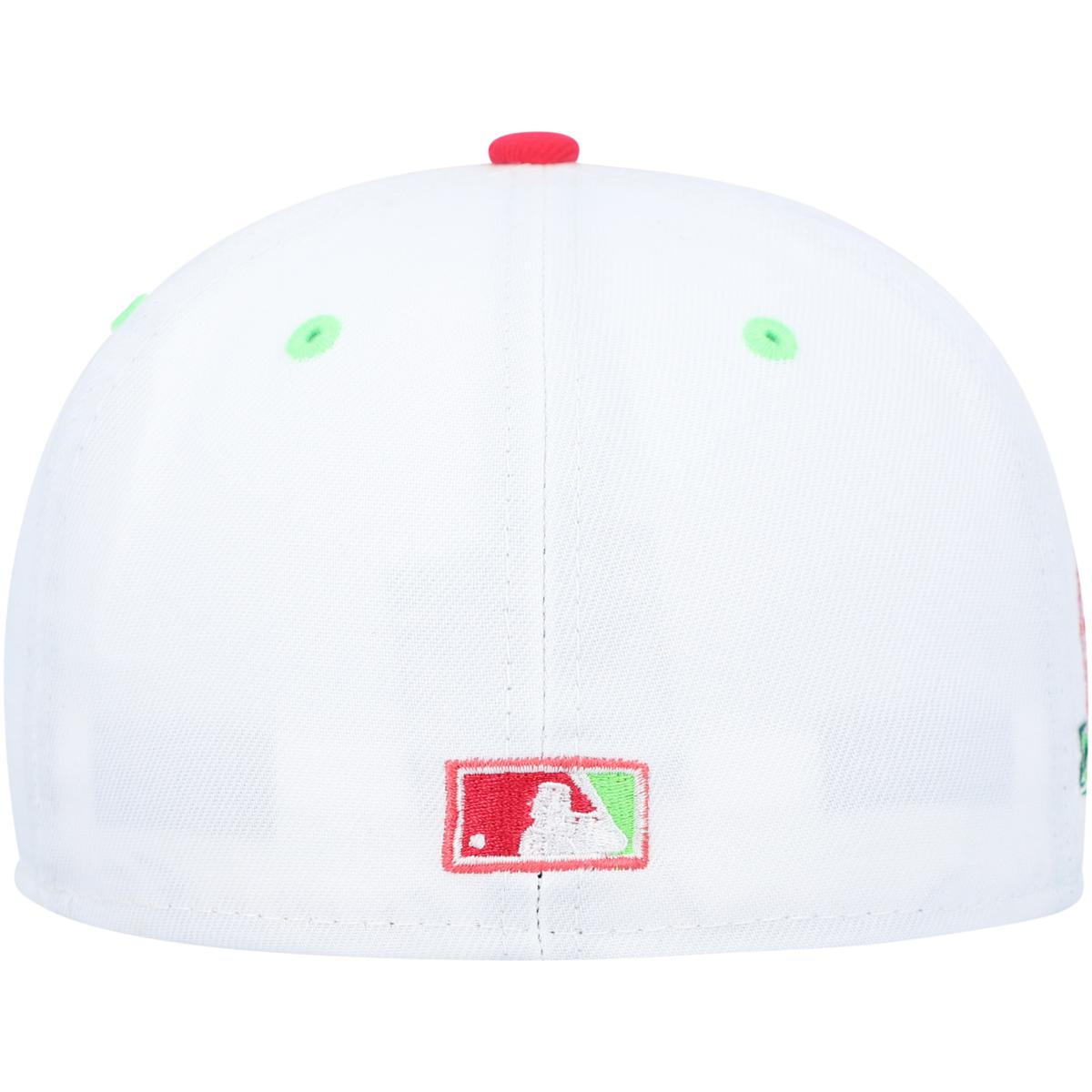 Officially Licensed MLB Men's New Era White Fitted Hat - Phillies