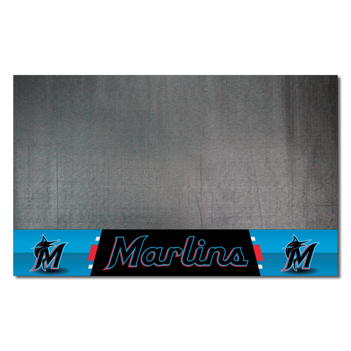 Officially Licensed MLB Vinyl Grill Mat - Miami Marlins