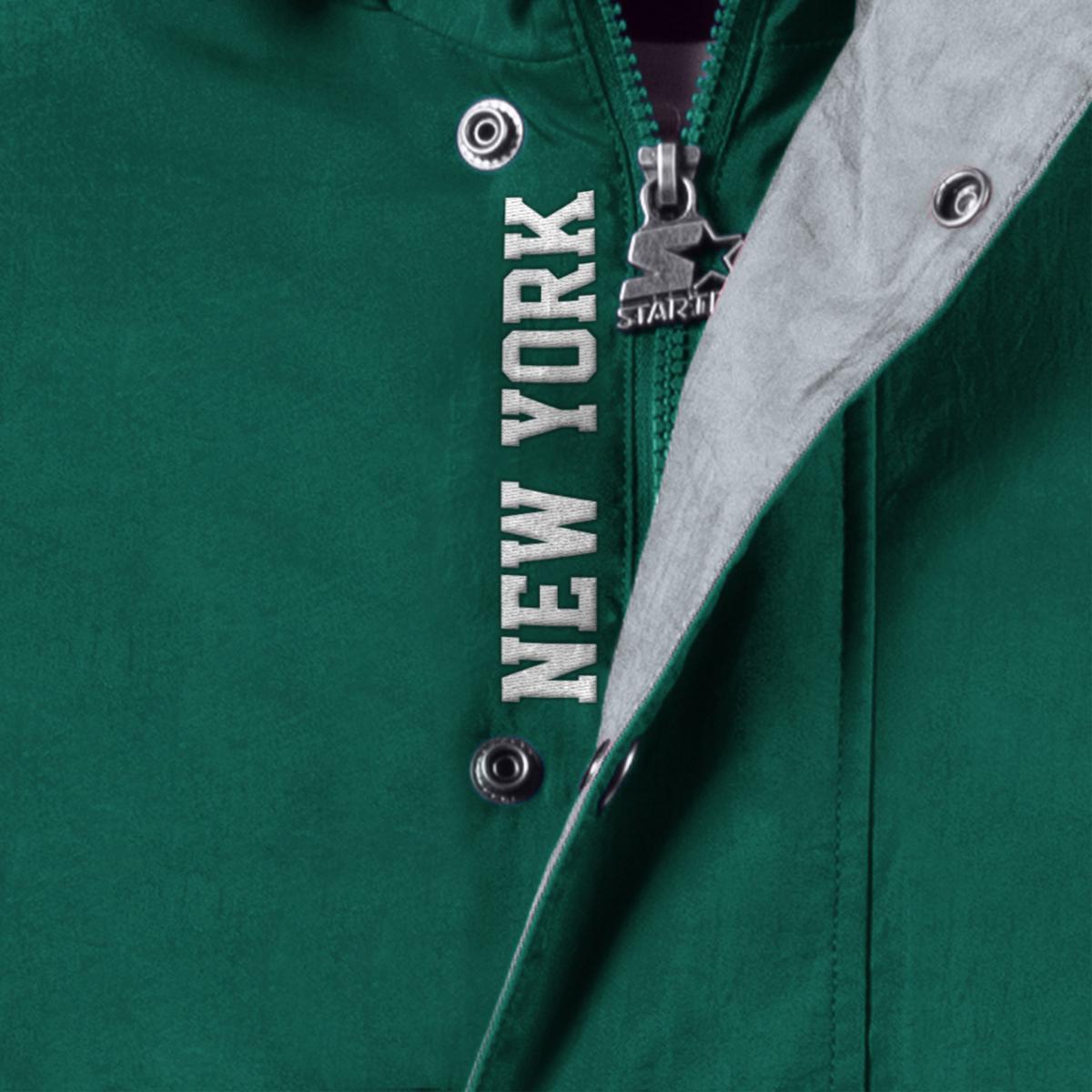 Officially Licensed NFL 1/2 Zip Pullover Hooded Jacket - Jets