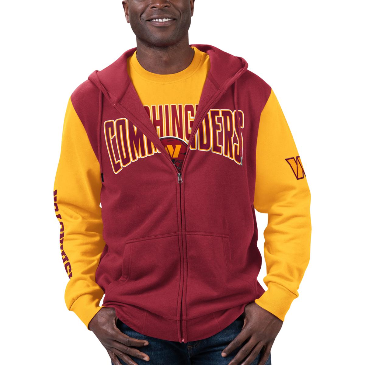 Officially Licensed NFL 1/2 Zip Pullover Hooded Jacket - Washington  Footballteam