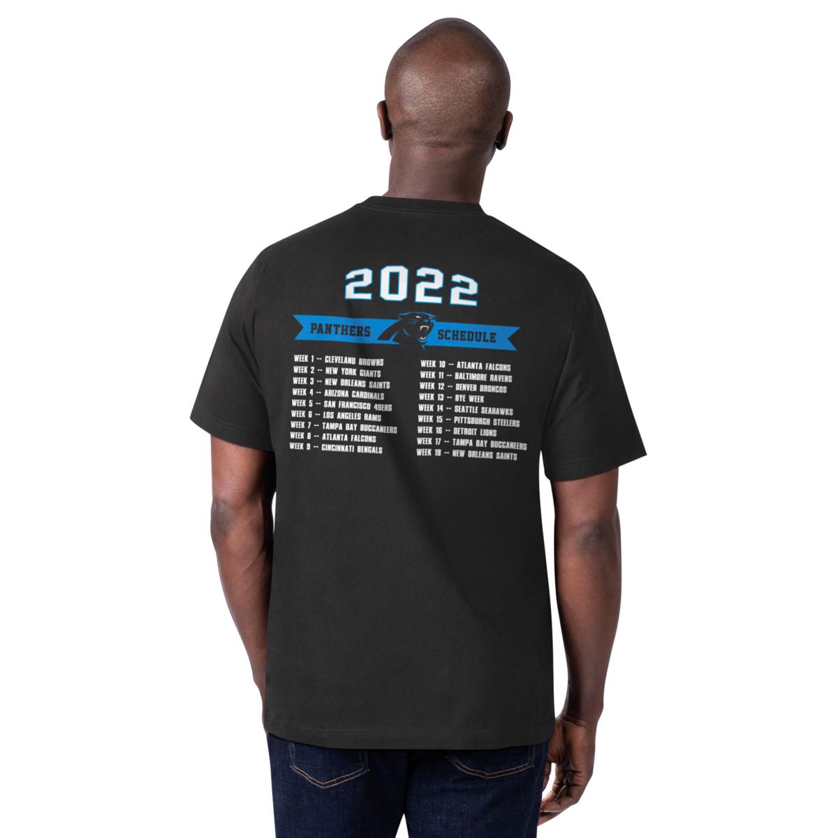 Officially Licensed NFL 2022 Jersey Knit Schedule Tee by Glll - Bucs