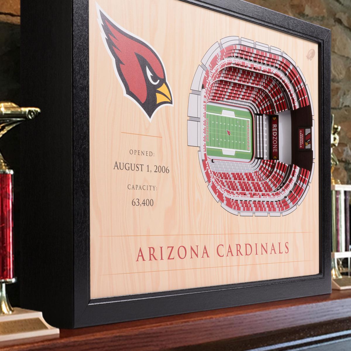 Arizona Cardinals, 3D Stadium View, State Farm Stadium, Wall Art