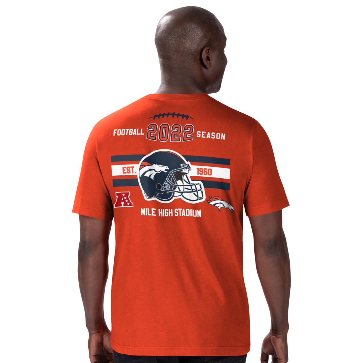 Officially Licensed NFL 2022 Jersey Knit Schedule Tee by Glll - Broncos