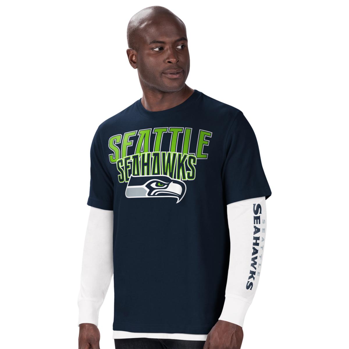 Officially Licensed NFL 3-in-1 Combo 2-pack of Crew-Neck Tees by