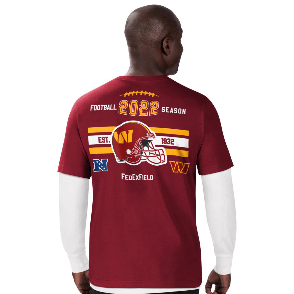 Football Fan Shop Officially Licensed NFL 3-in-1 Combo 2-Pack of Crew-Neck Tees by Glll - Washington Footballteam