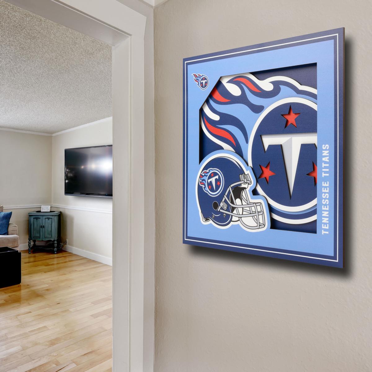 Officially Licensed NFL 3D Logo Series Wall Art - 12 x 12 - Titans