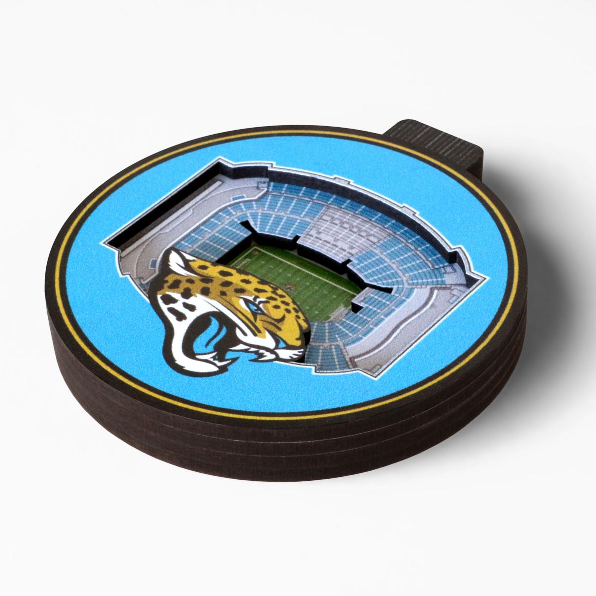 Jacksonville Jaguars 3D StadiumViews Coaster Set