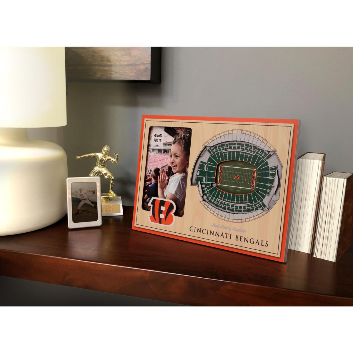 Cincinnati Bengals Customized Four Photo Team Frame - The Stadium