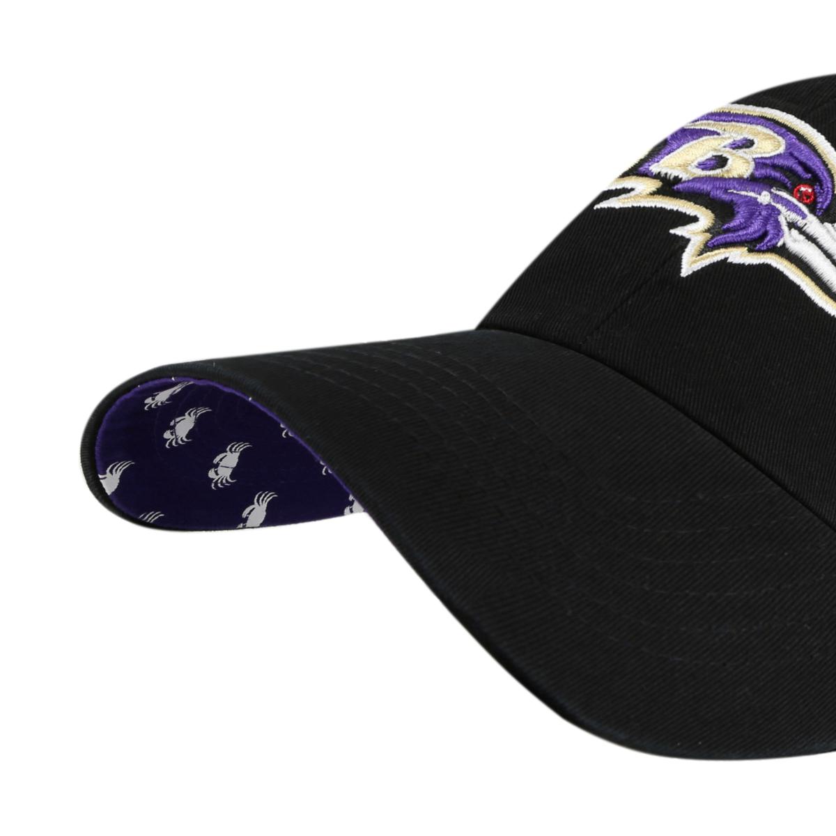 Baltimore Ravens '47 Women's Confetti Clean Up Adjustable Hat - Black