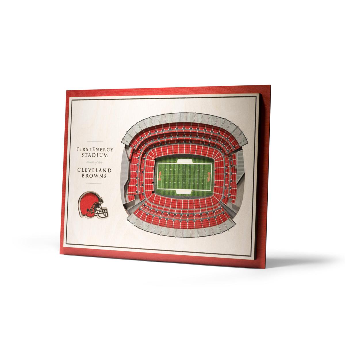 Officially Licensed NFL Cleveland Browns StadiumView 3D Wall Art