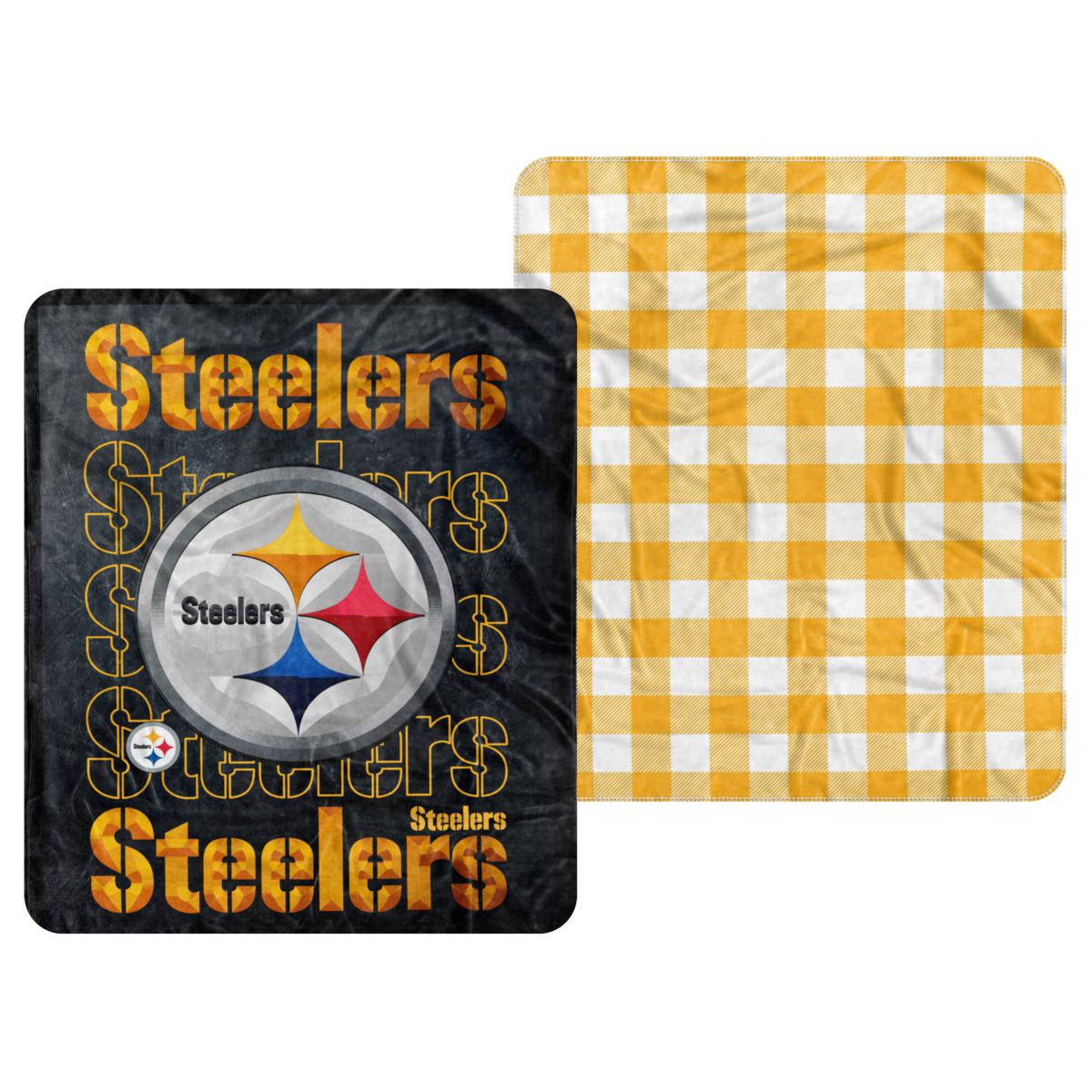 NFL 2024 Pittsburgh Steelers Stadium Throw Lap Blanket Zippered 60