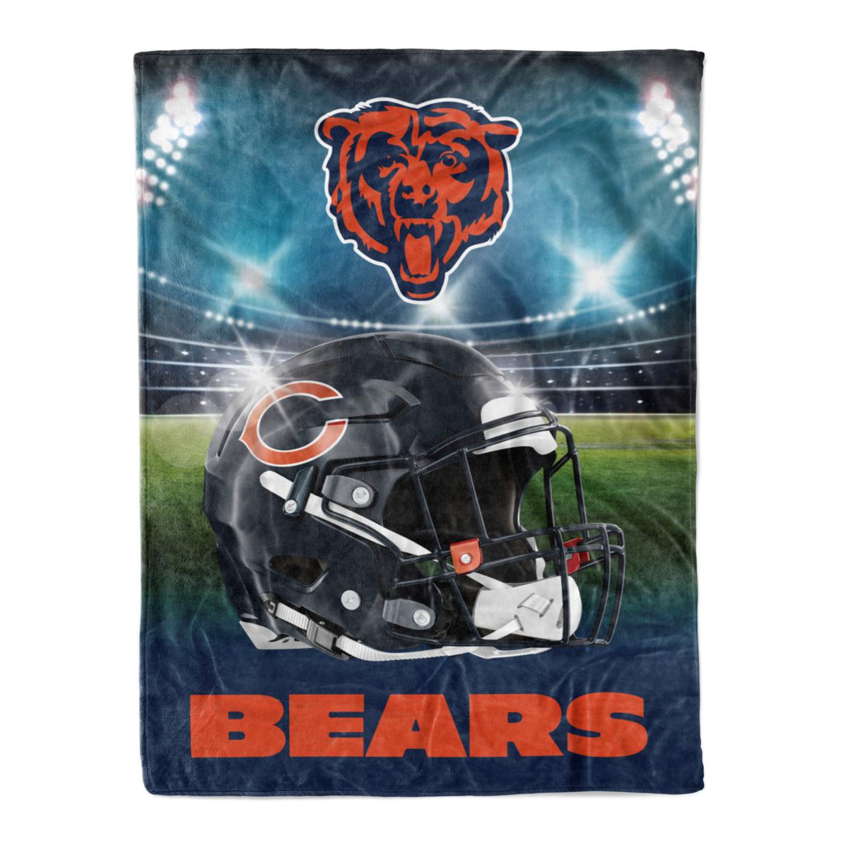 Officially Licensed NFL 60' x 80' Ultra Soft Stadium Lights Throw - Bears