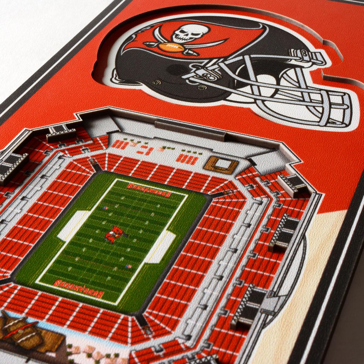 Lego Model of Tampa Bay Bucs Raymond James Stadium