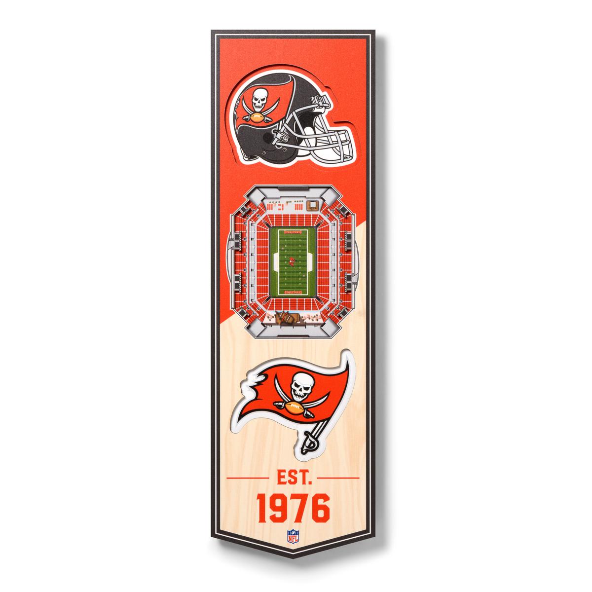 Officially Licensed NFL 6x19 3-D Stadium Banner - Tampa Bay